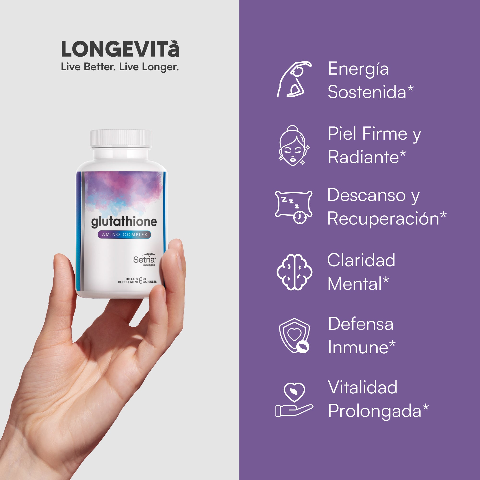 glutathione complex para que sirve JUST INGREDIENTS - Liposomal, S-Acetyl-L- Glutathione, Tributyrin Glutatin Amino Complex - Frmula